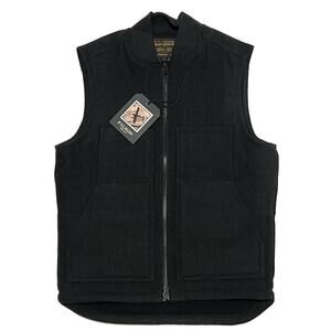 Filson Lined Mackinaw Wool Work Vest Mens S Small Sherpa Charcoal Gray Black NWT